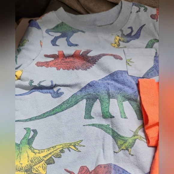 GAP Orange Graphic Tee and Dinosaur Print Tee - Picture 3 of 3